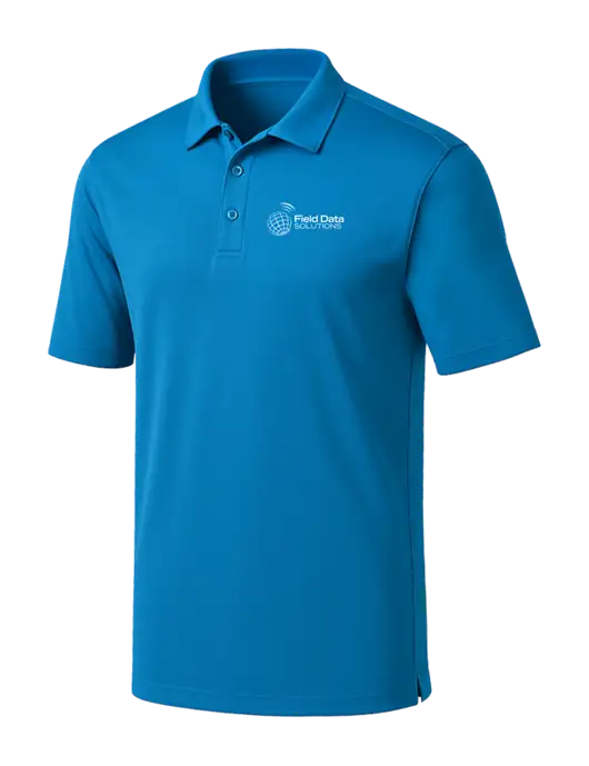 Royal Blue Silk Touch Performance Polo w/Field Data Solutions Logo