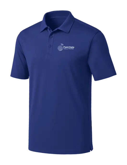 Dark Royal Silk Touch Performance Polo w/Field Data Solutions Logo