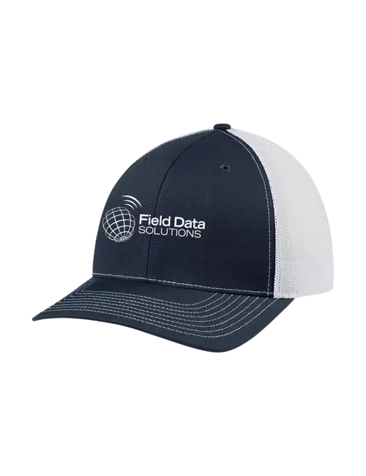Richardson Adjustable Snapback Original 112 Trucker Cap Navy w/White Mesh w/Field Data Solutions Logo